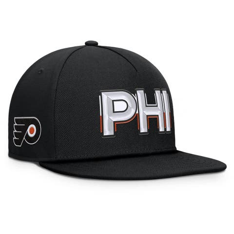 Men's Fanatics Black Philadelphia Flyers Authentic Pro Rink Team Code Snapback Hat