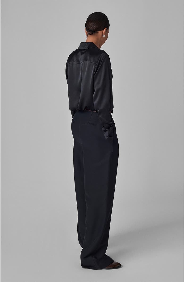CO Pleated Barrel Trouser in Melange Suiting, Alternate, color, 
