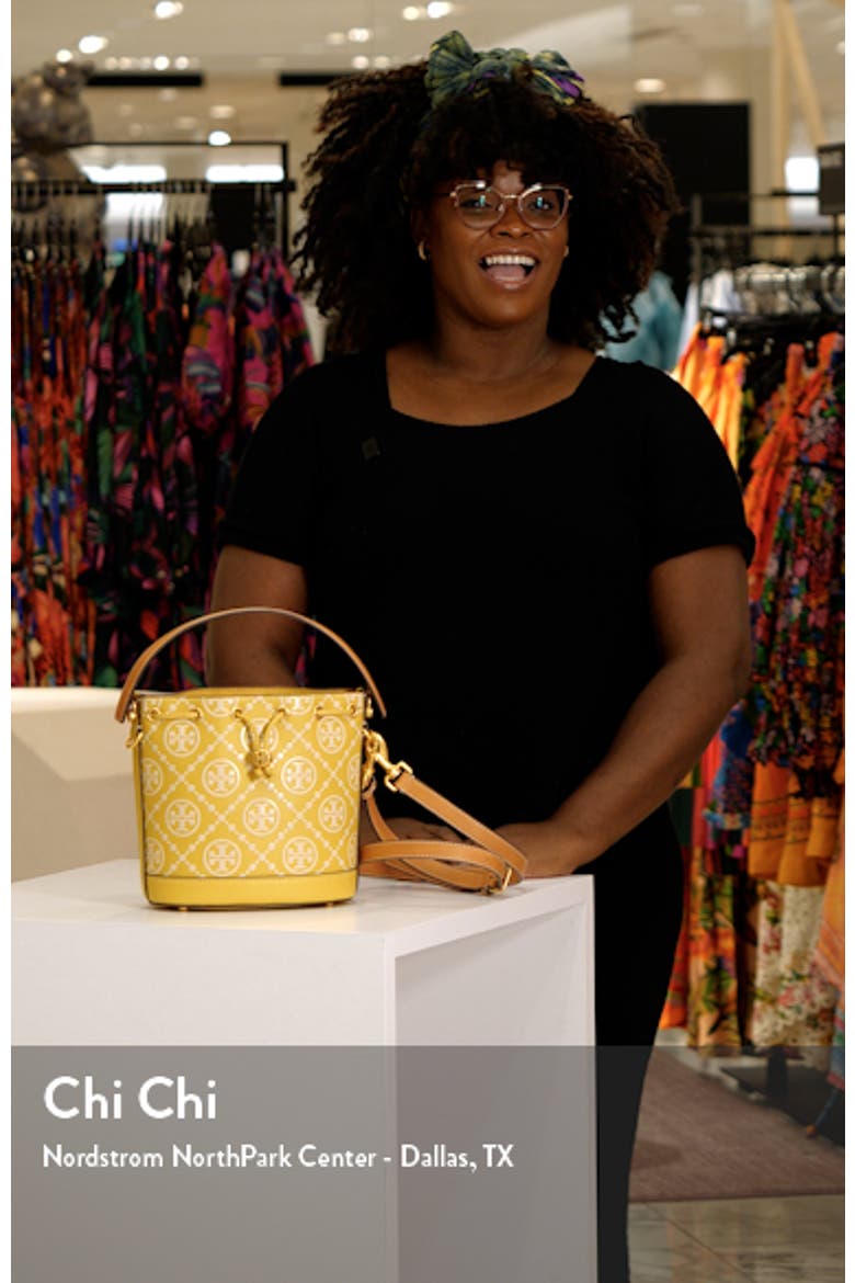 T Monogram Embossed Bucket Bag video