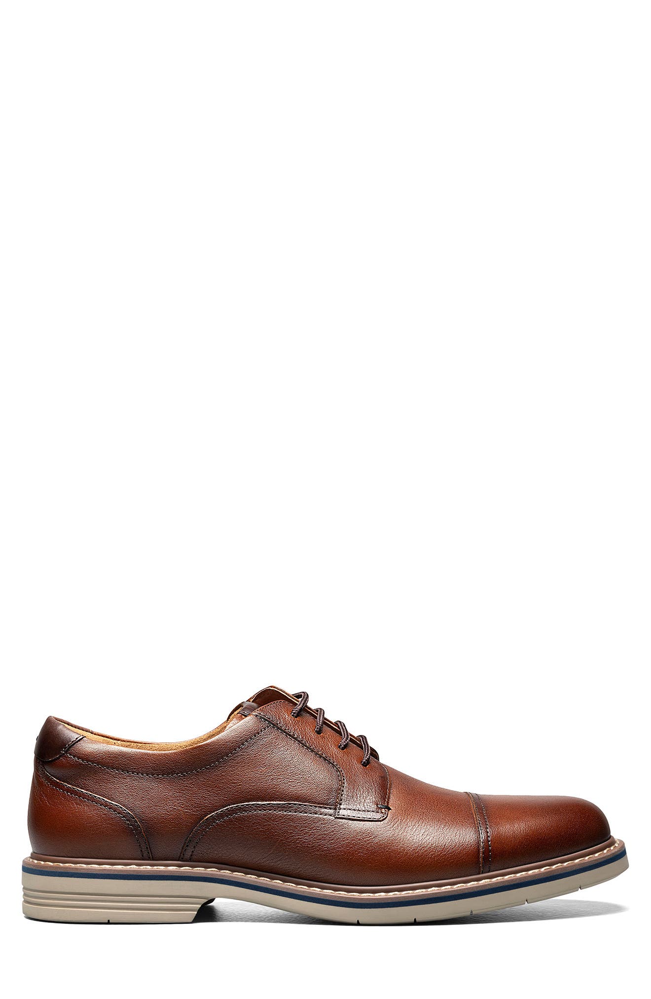 Norwalk Cap Toe Derby, Alternate, color, COGNAC