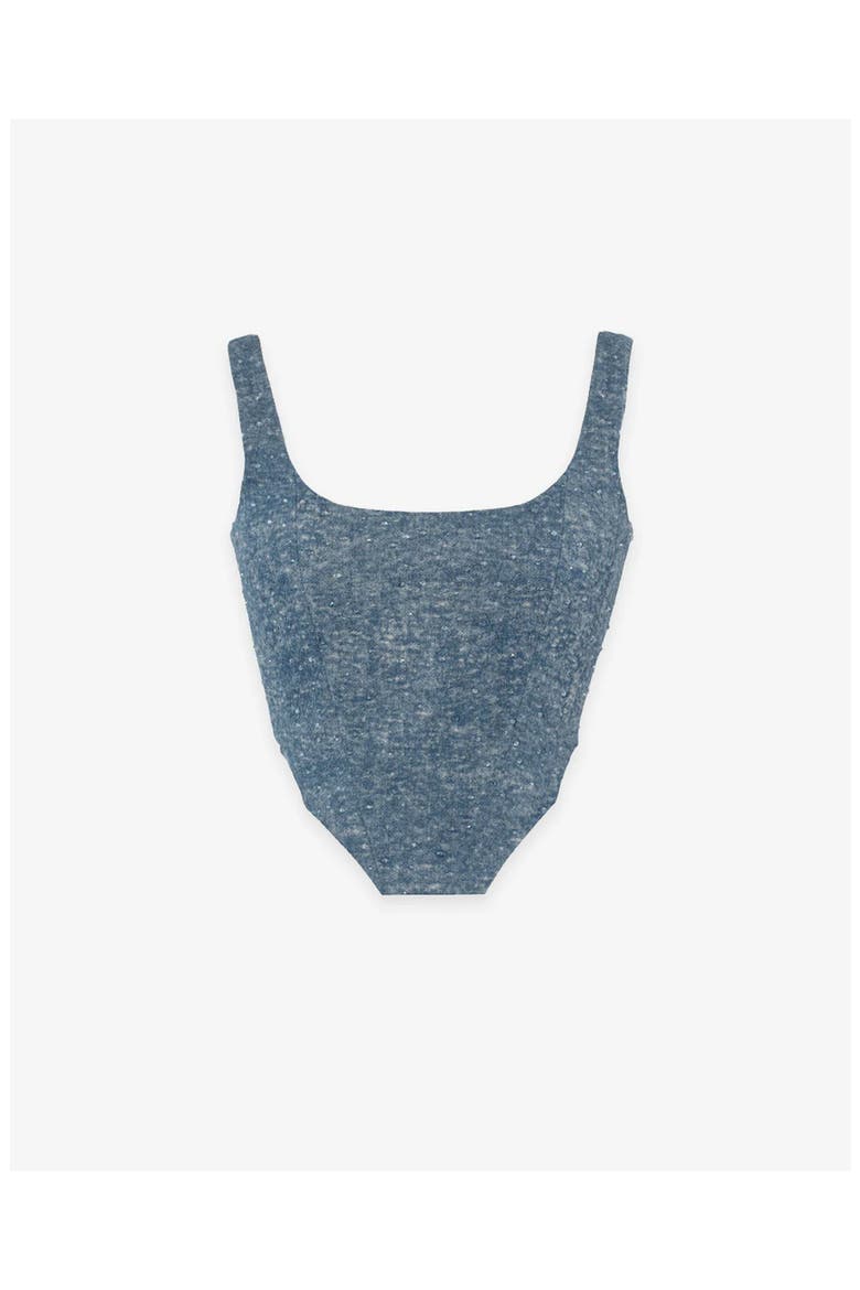 Hilary Denim Corset, Alternate, color, Denim