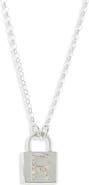 MESHMERISE Diamond Padlock Initial Pendant Necklace - 0.12ct.