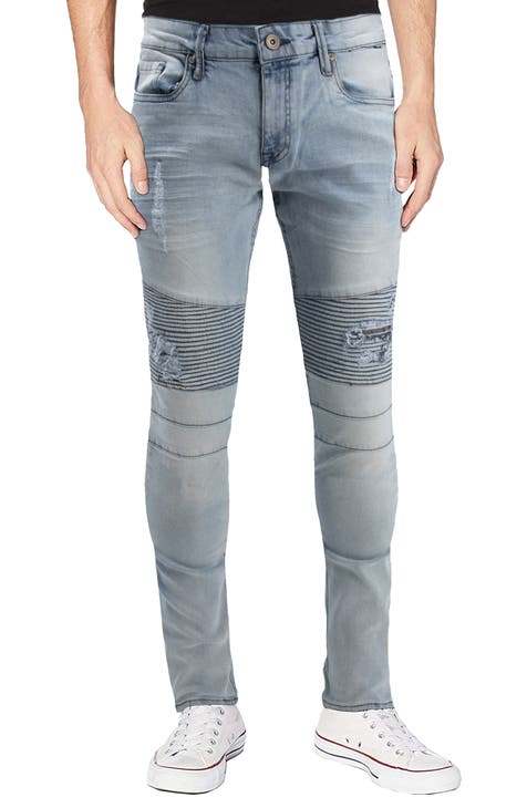 Rawx Distressed Moto Skinny Fit Jeans - 30-32" Inseam