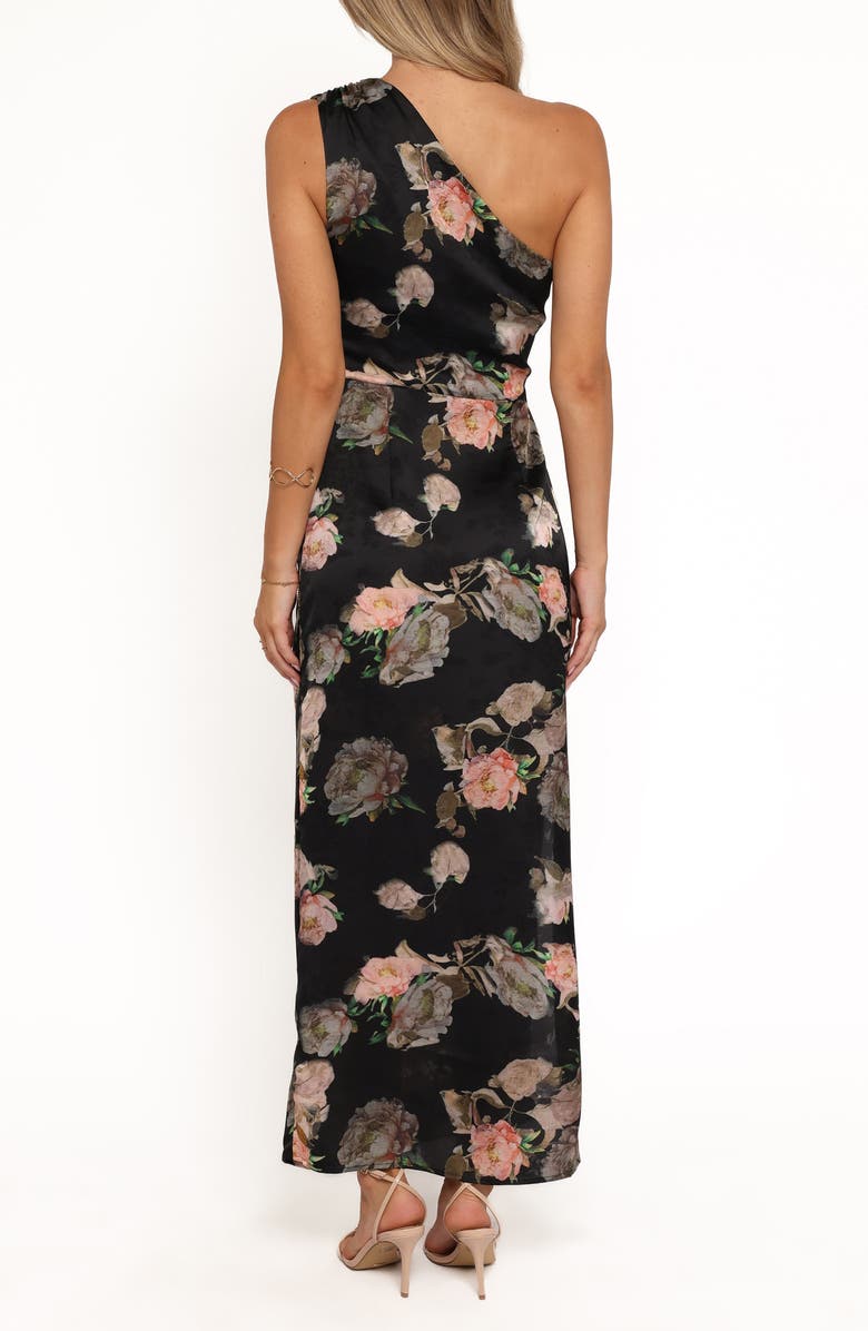 Petal & Pup Nadia One-Shoulder Floral Gown, Alternate, color, Blurred Floral
