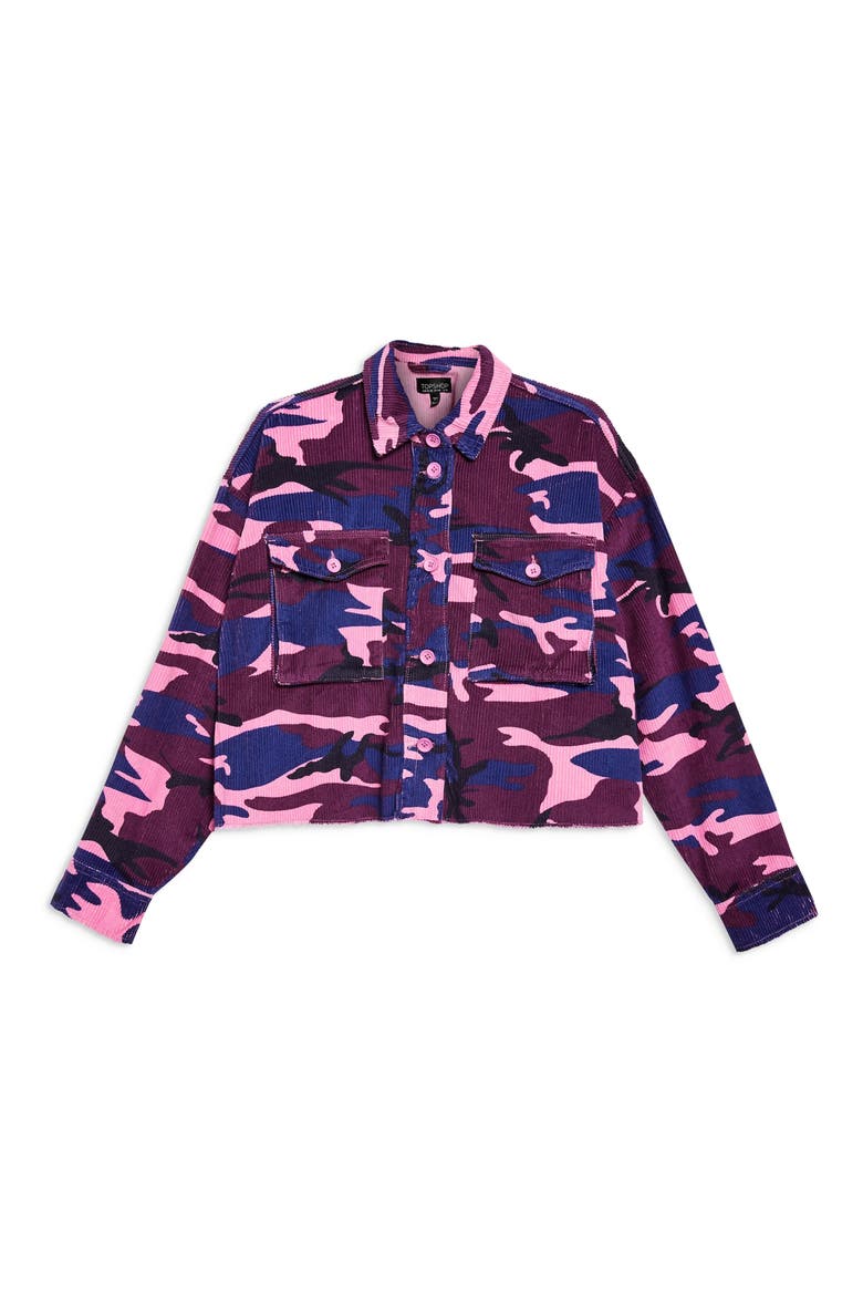 Corduroy Camo Jacket, Alternate, color, PINK MULTI