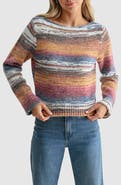 All in Favor Striped Boat Neck Sweater