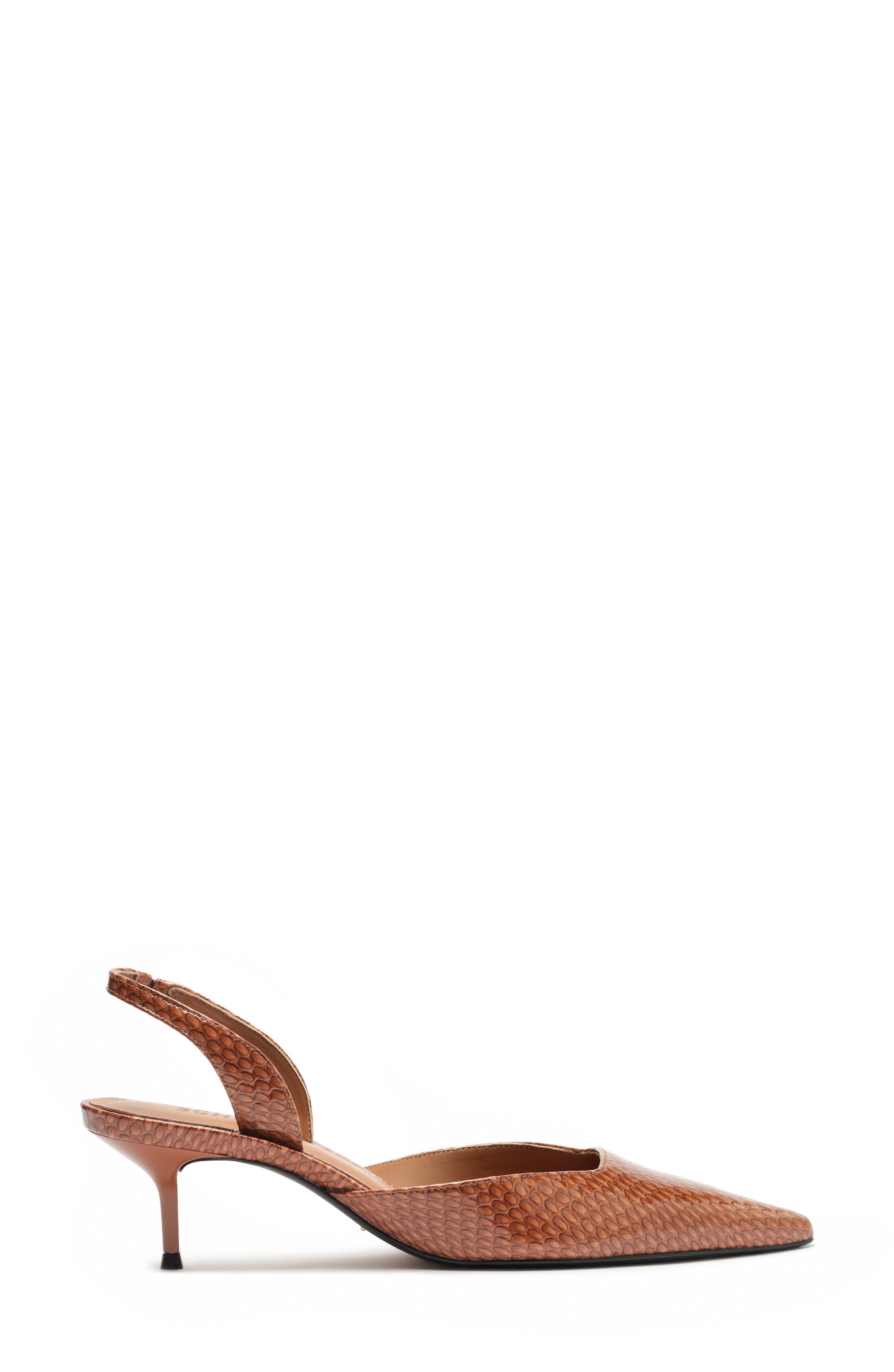 Schutz Paola Mid Slingback Pointed Toe Pump, Alternate, color, Miele