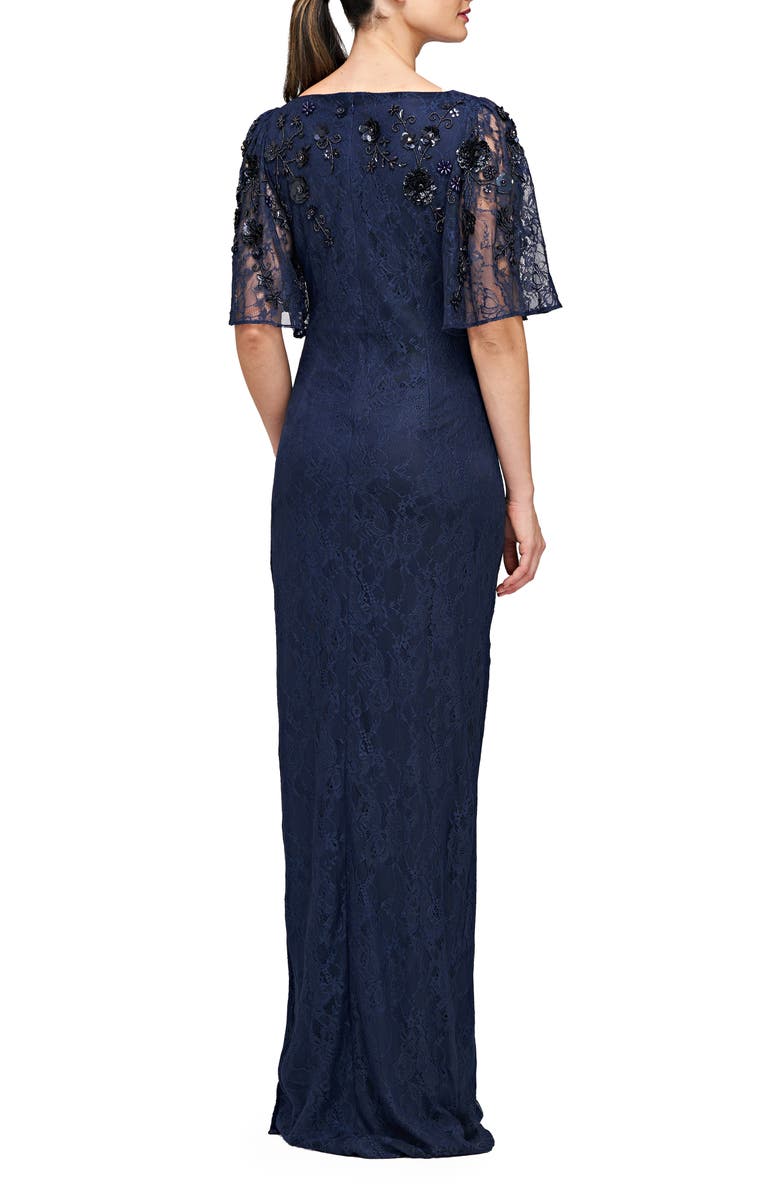 sachin and babi light blue dress Gia Franco 12435 Floral Applique Strapless Dress main image 0