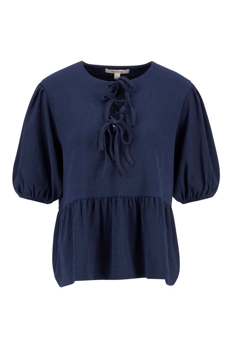 Louise Peplum Shirt, Alternate, color, NAVY