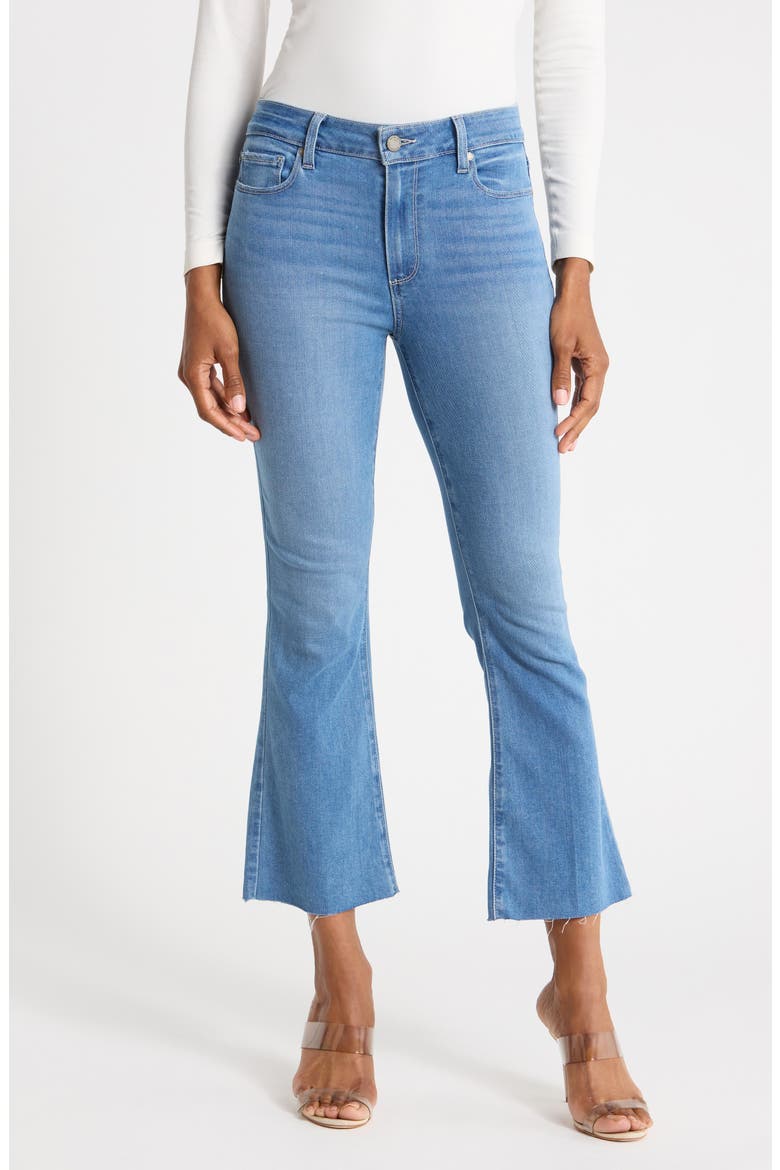 Rory Raw Hem Crop Flare Leg Jeans, Main, color, LINA