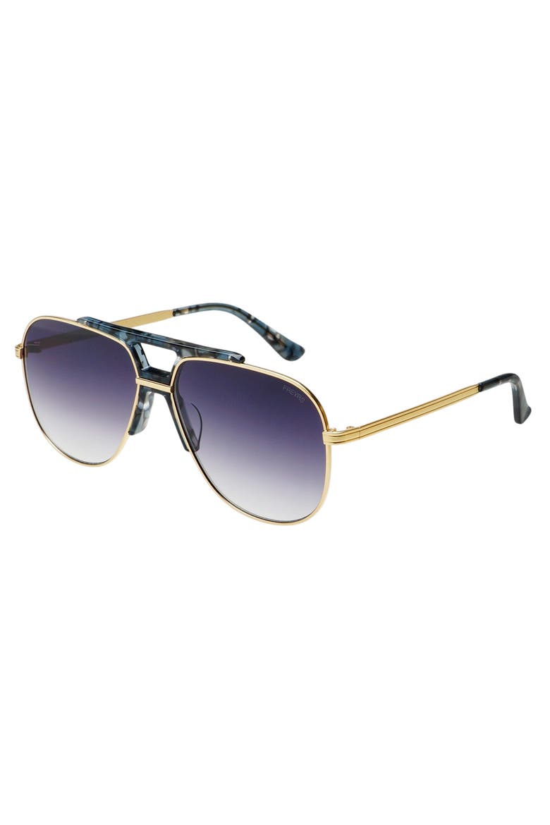 Logan Aviator Sunglasses, Alternate, color, Light Gold / Gray