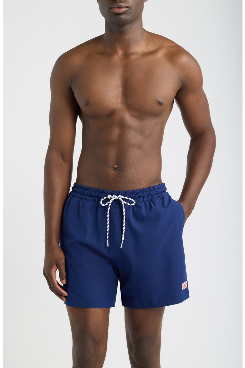 The Out of the Blues 5.5-Inch Swim Trunks, Main, color, NAVY