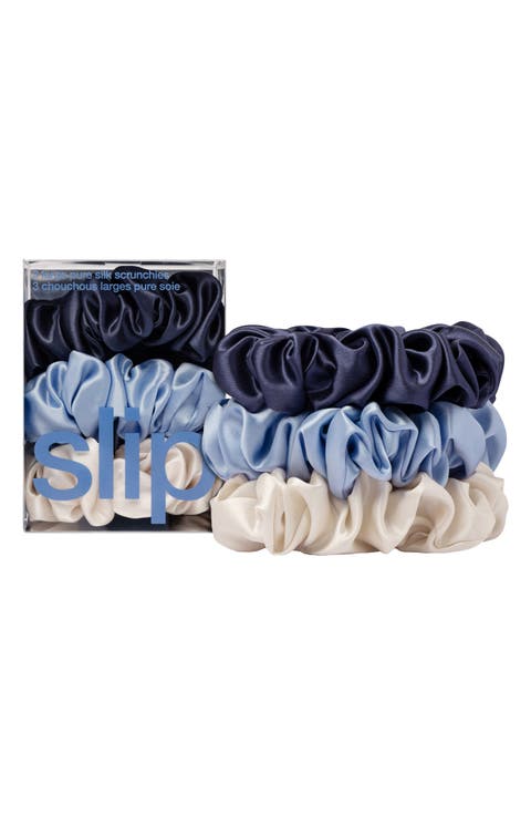 Skye 3-Pack Pure Silk Large Scrunchies