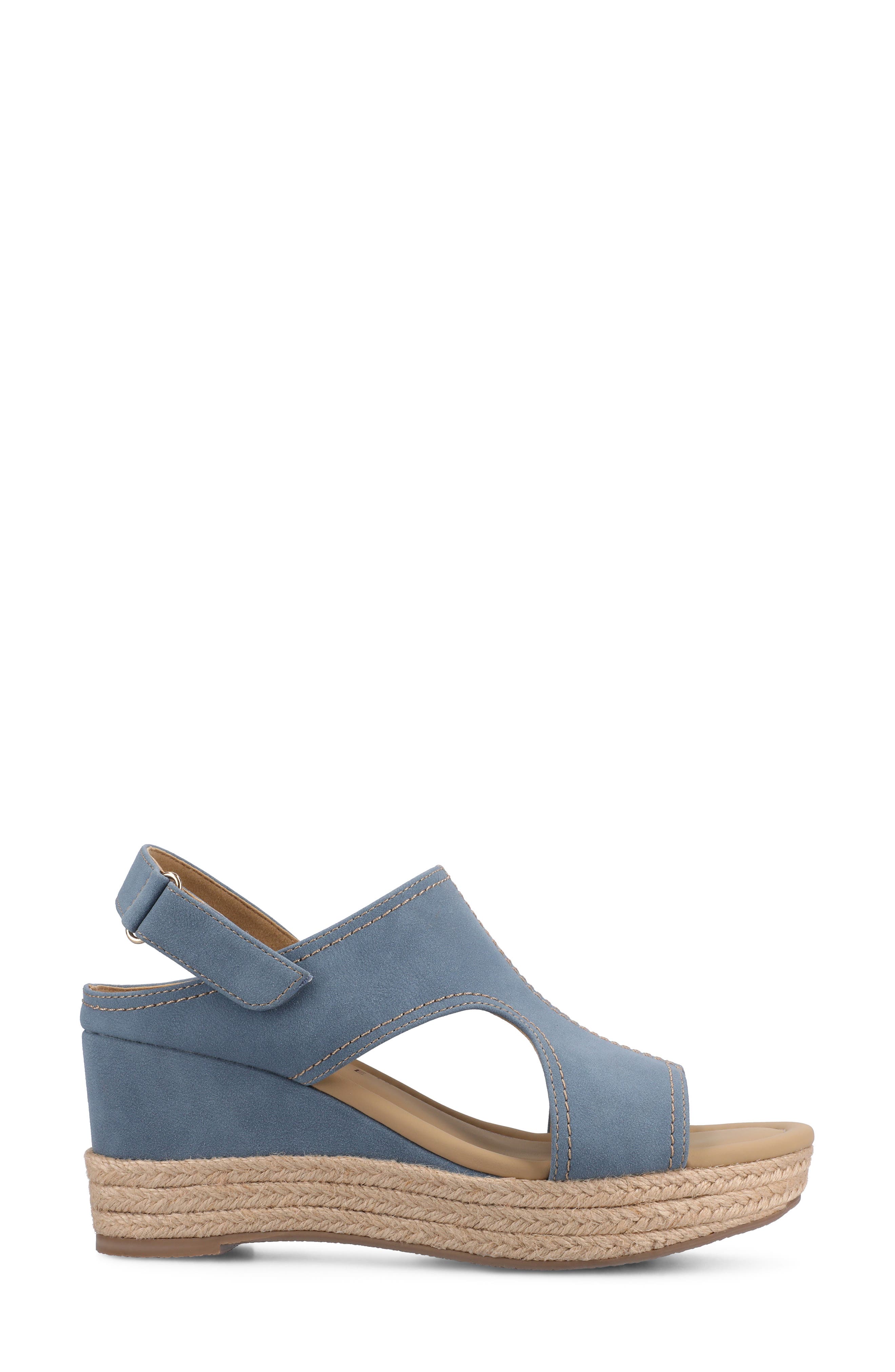 Rayleigh Wedge Sandal, Alternate, color, DENIM