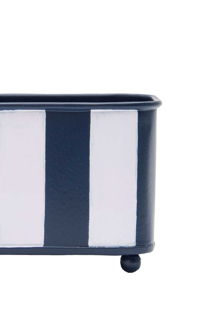 Cabana Striped Navy Mini Planter, Alternate, color, Blue