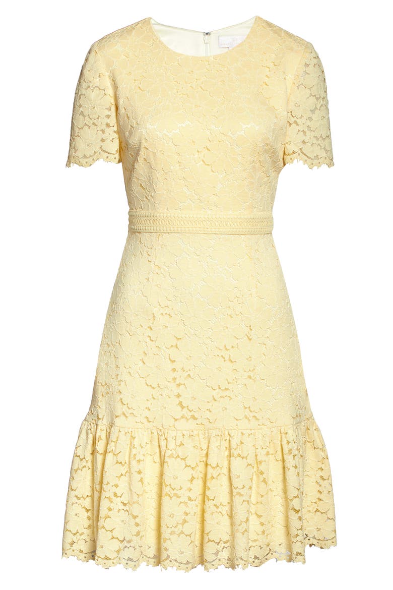 Lace Minidress, Alternate, color, YELLOW CLOVER