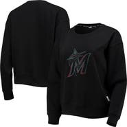 DKNY SPORT Women's DKNY Sport Black Miami Marlins Carrie Pullover Sweatshirt