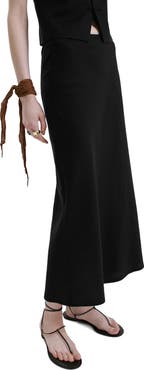 MANGO Straight Midi Skirt