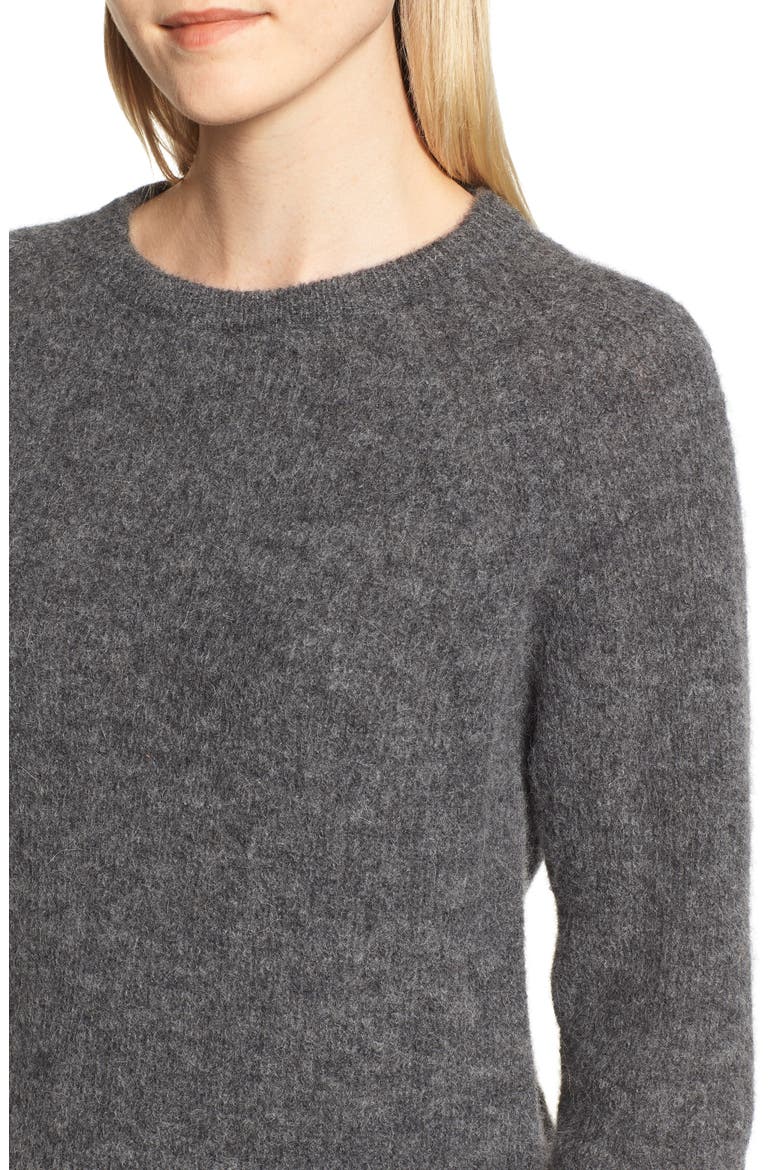 Olivia Crewneck Sweater, Alternate, color, DARK GREY MARL