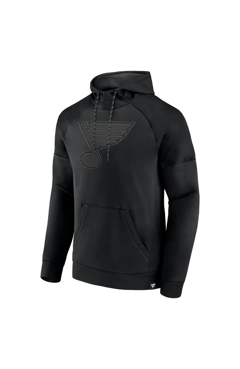FANATICS Men's Fanatics  St. Louis Blues Black Ice Defender Raglan Pullover Hoodie, Alternate, color, Black