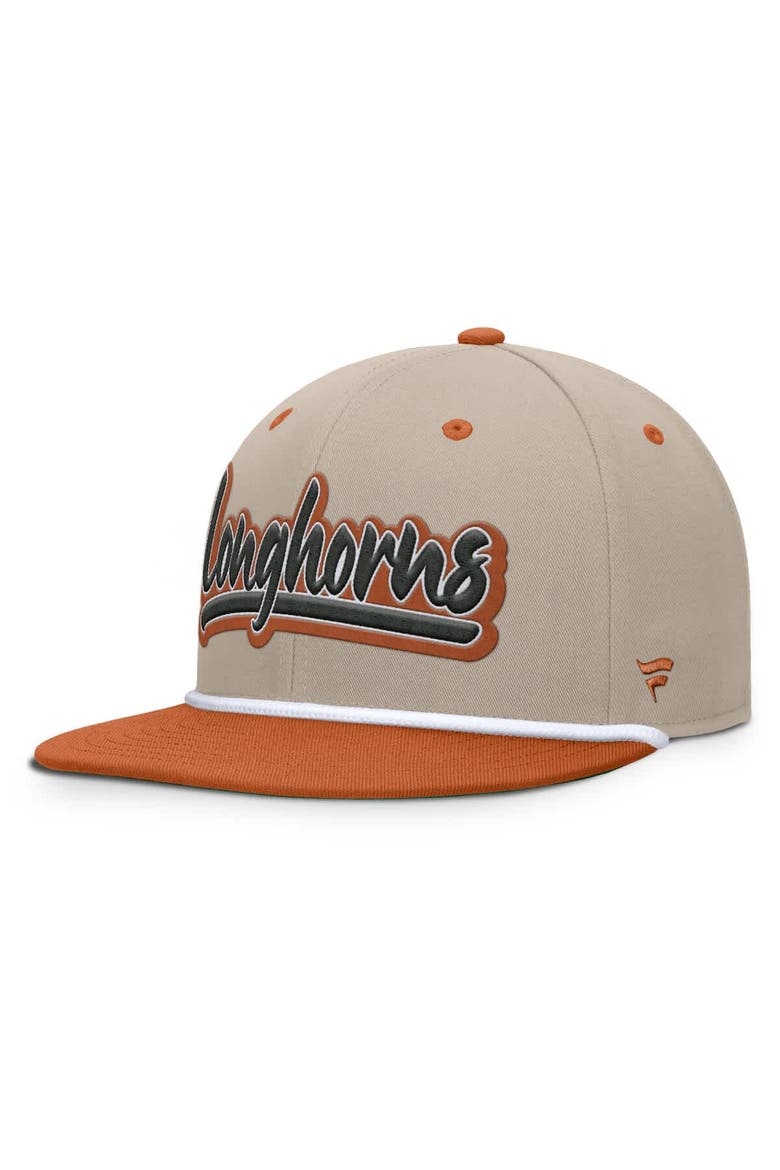 Men's Fanatics Khaki/Texas Orange Texas Longhorns Colt Fitted Hat, Main, color, Khaki