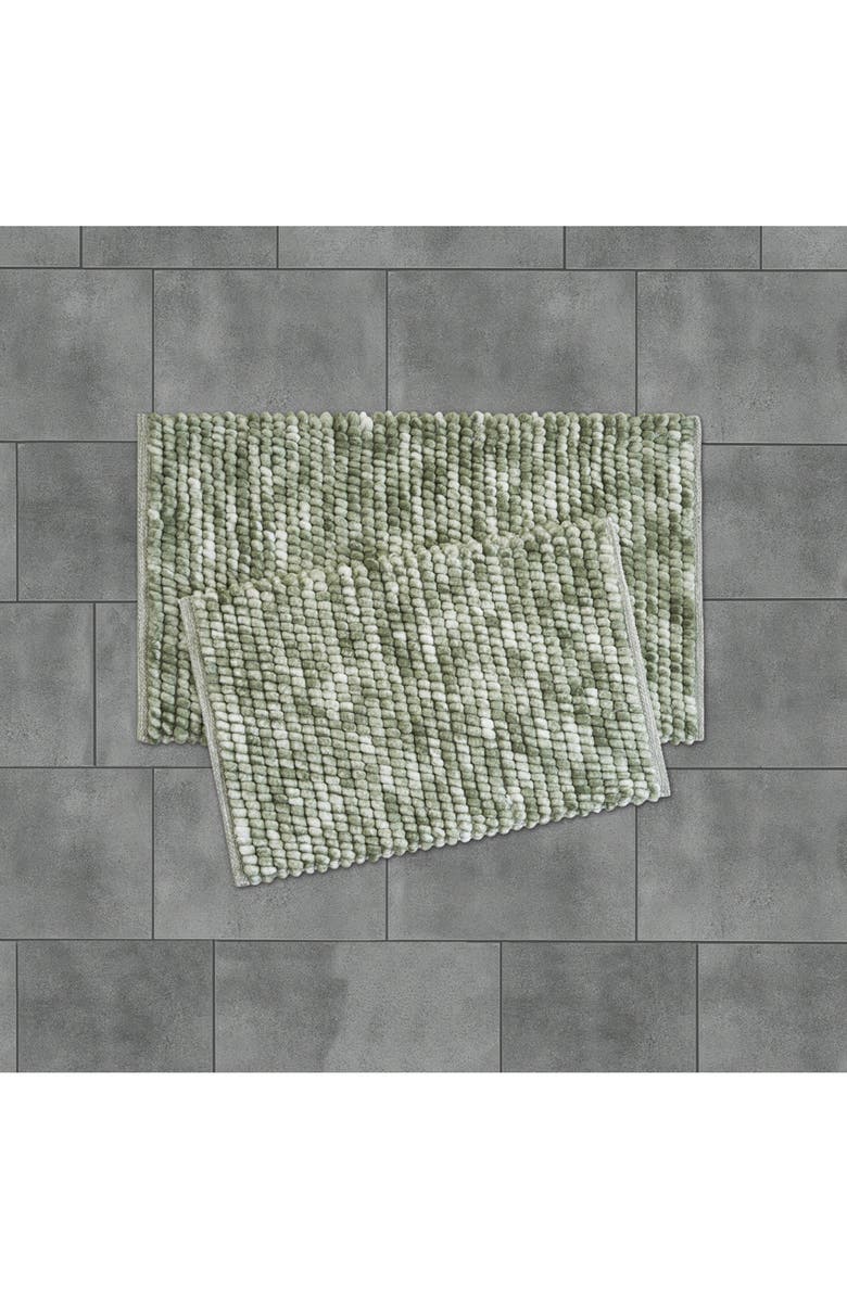 French Connection Space Dye Set of 2 Bath Mats, Alternate, color, Sage