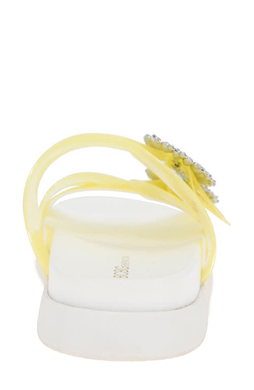 Bcbgeneration Jia Rhinestone Slide Sandal In Butter