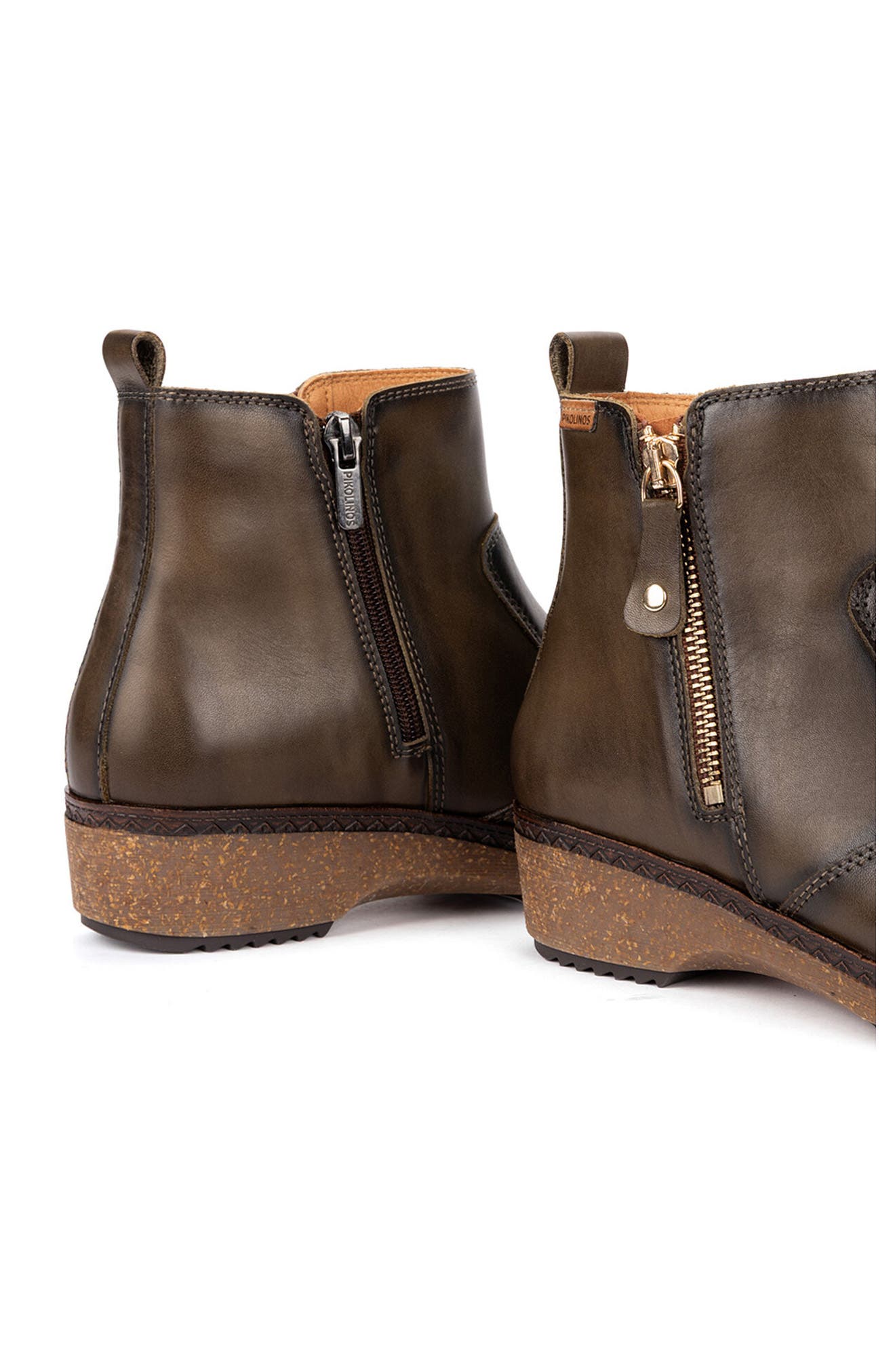 Granada Leather Bootie, Alternate, color, SEAWEED
