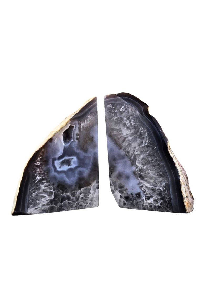 Large Agate Bookends, Main, color, GREY