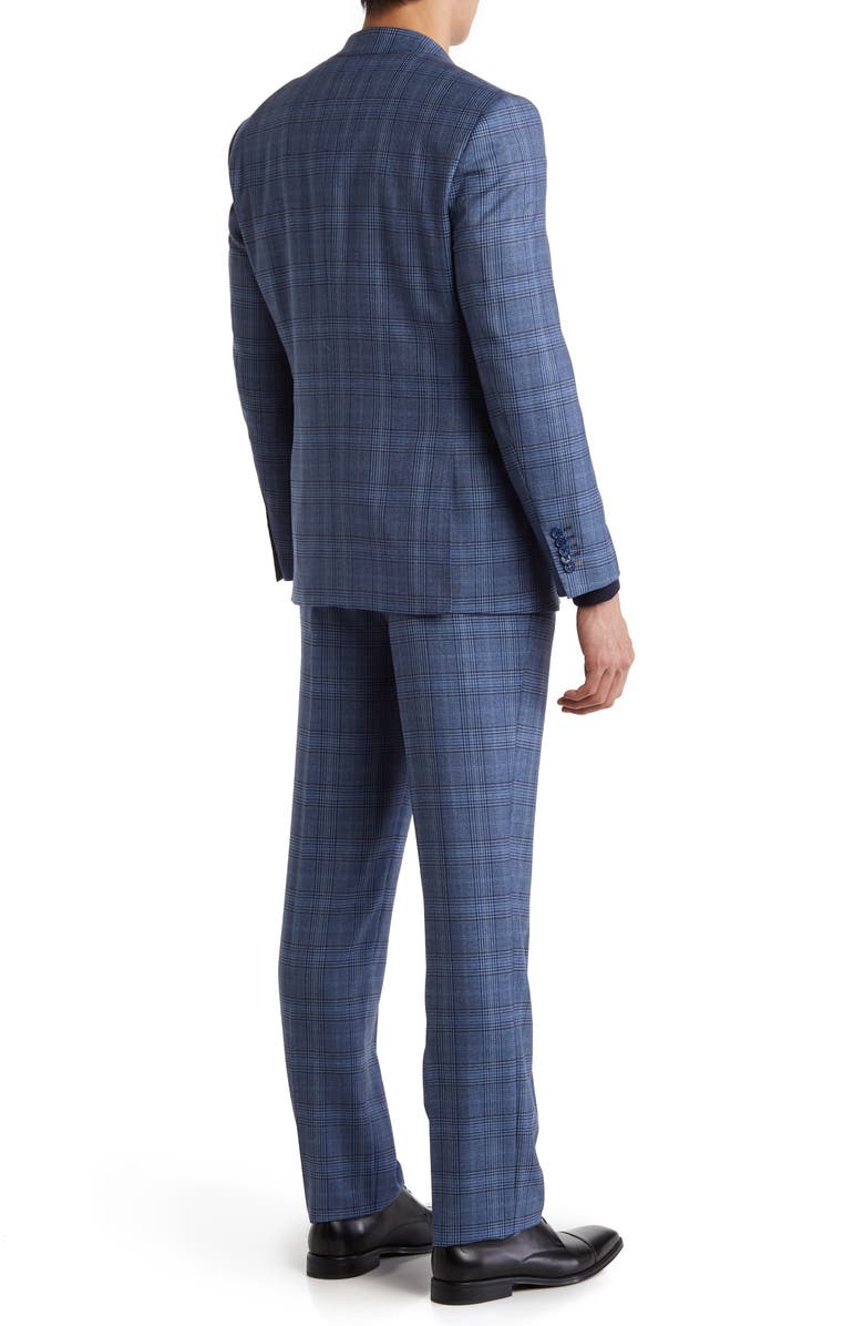 English Laundry Trim Fit Plaid Wool Blend Suit, Alternate, color,