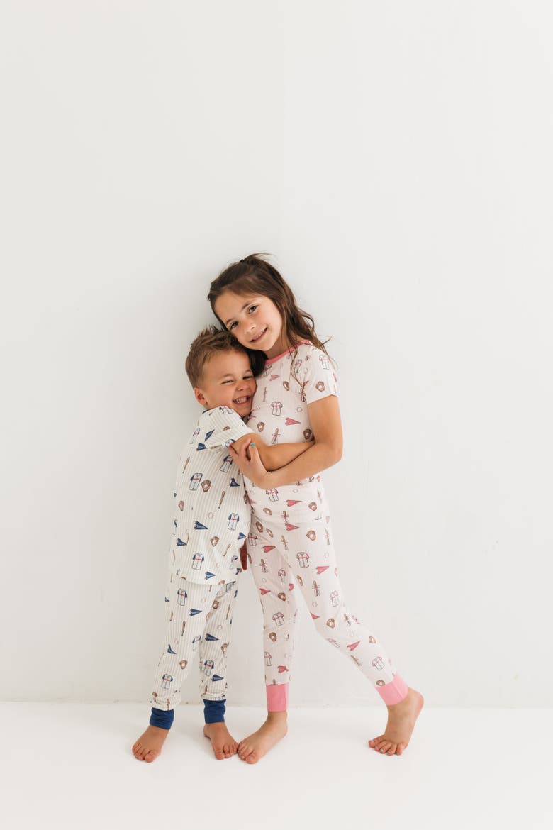 Baseball Two-Piece Set, Alternate, color, Light Pink