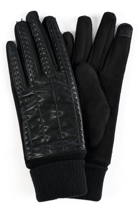 Faux Leather Gloves