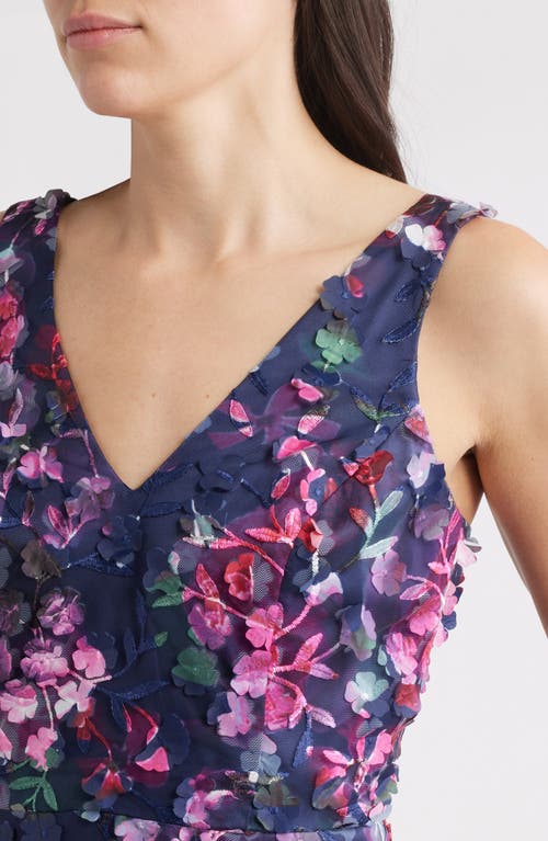 Eliza J Floral Applique Gown In Multi