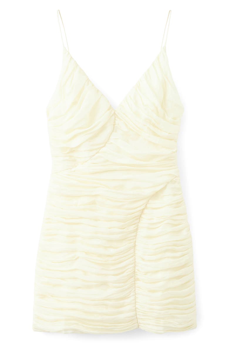Ruched Sleeveless Minidress, Alternate, color, ECRU