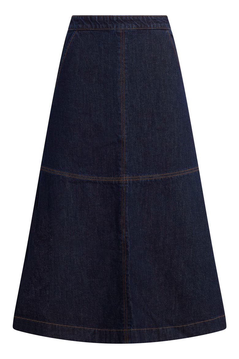 The Tavi Denim Midi Skirt, Alternate, color, EMINENT