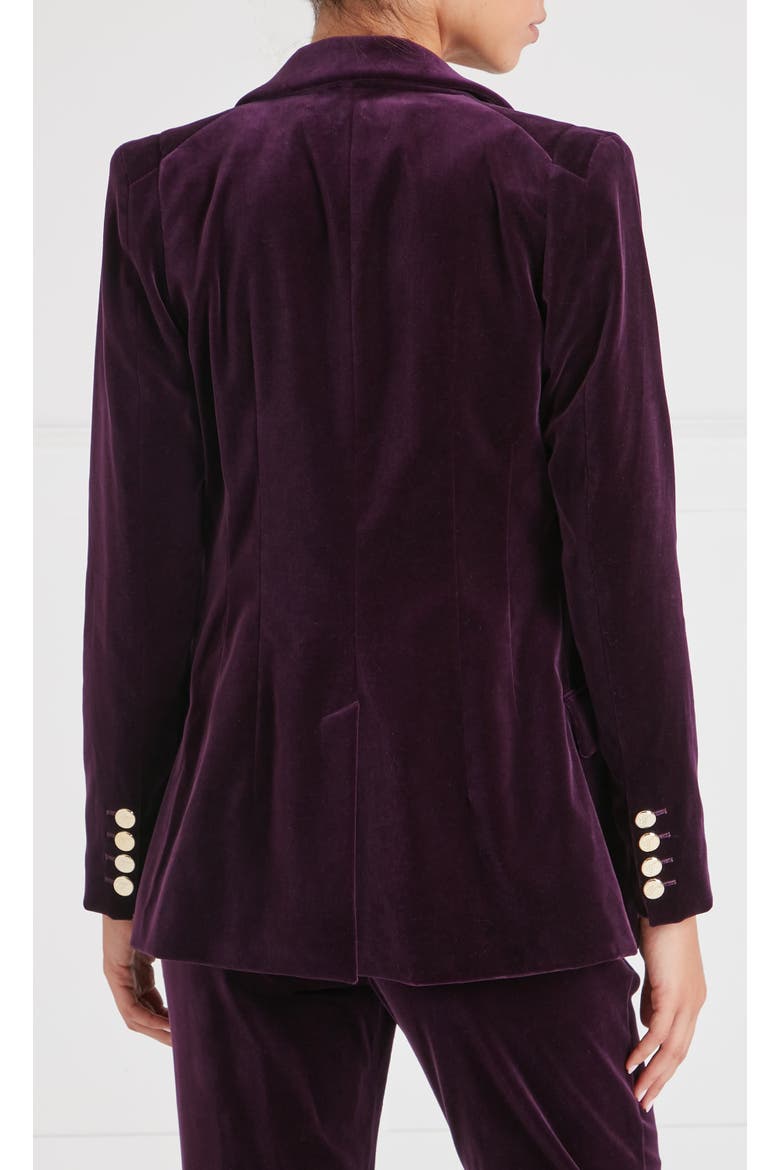 Clove Velvet Jacket, Alternate, color, Dark Amethyst