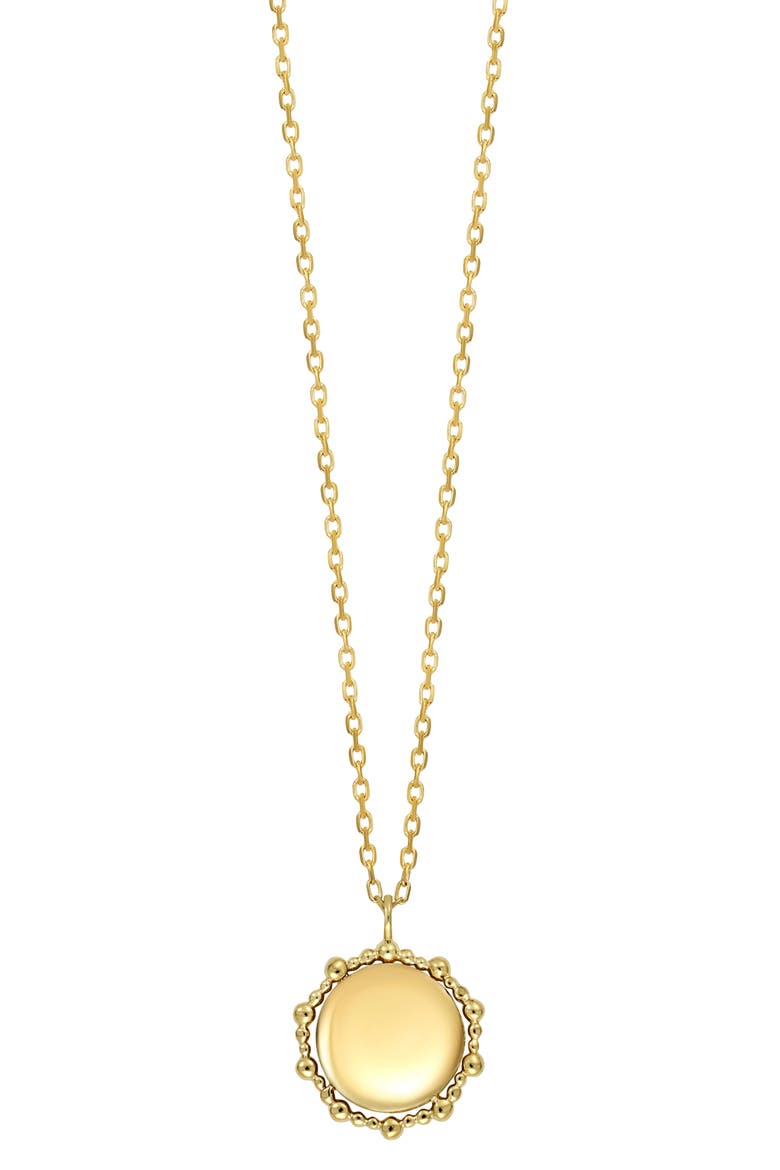 BLG 14K Gold Disc Pendant Necklace (Nordstrom Exclusive), Main, color, 14K YELLOW GOLD