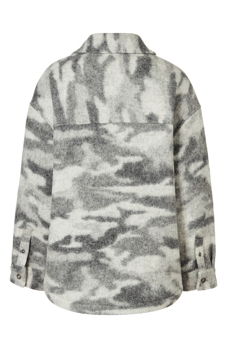 AllSaints Fenix Camo Oversize Wool Blend Jacket, Alternate, color,