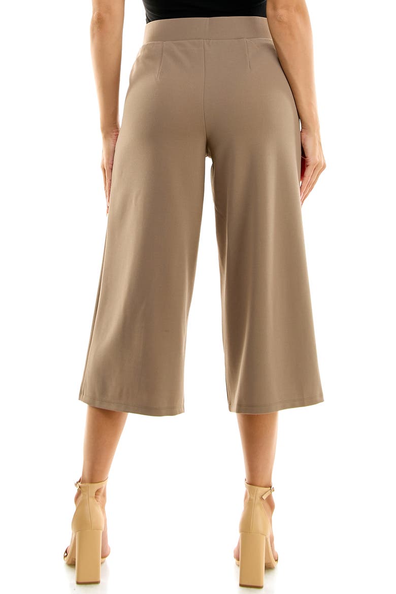 Elastic Waist Culotte Pants, Alternate, color, MINK
