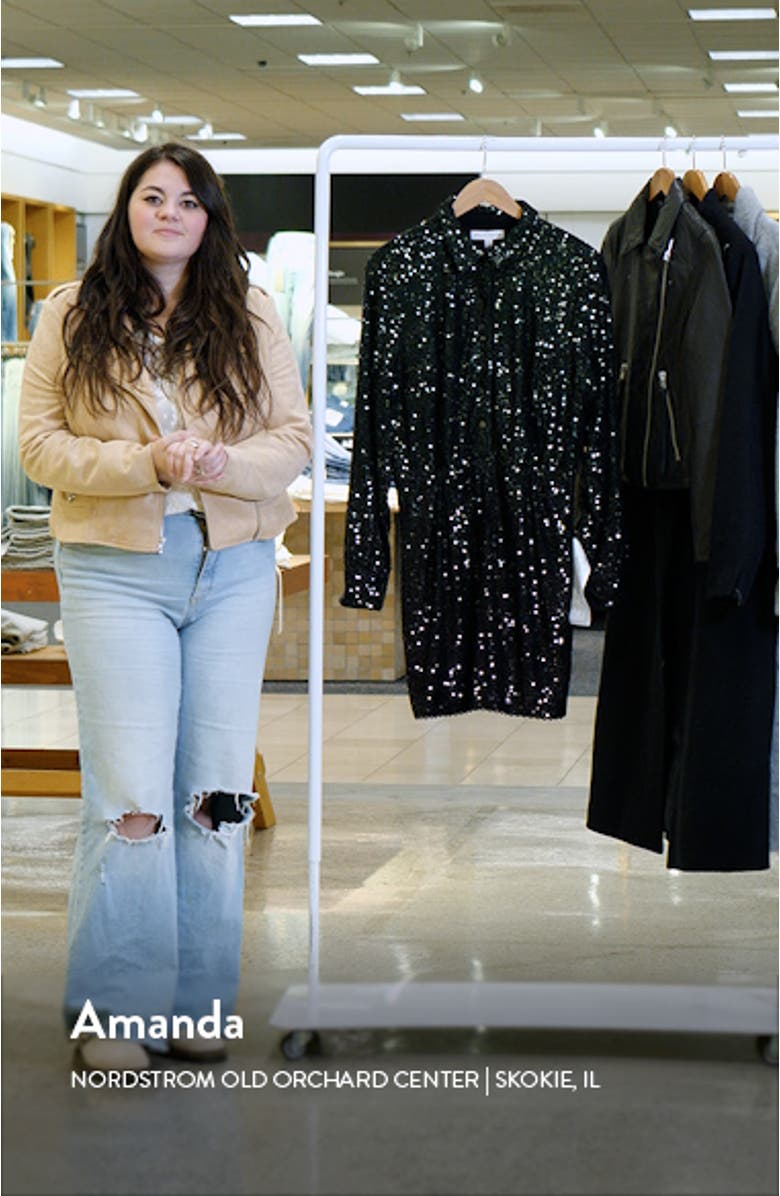Trista Long Sleeve Sequin Cocktail Dress, sales video thumbnail