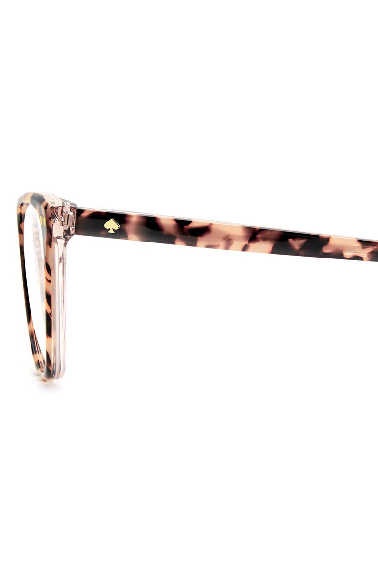 Kate Spade New York elora 50mm cat eye reading glasses, Alternate, color, Crystal Havana