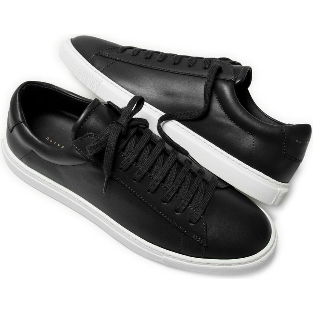 Oliver Cabell Low 1 Round Toe Sneakers In Black In Black