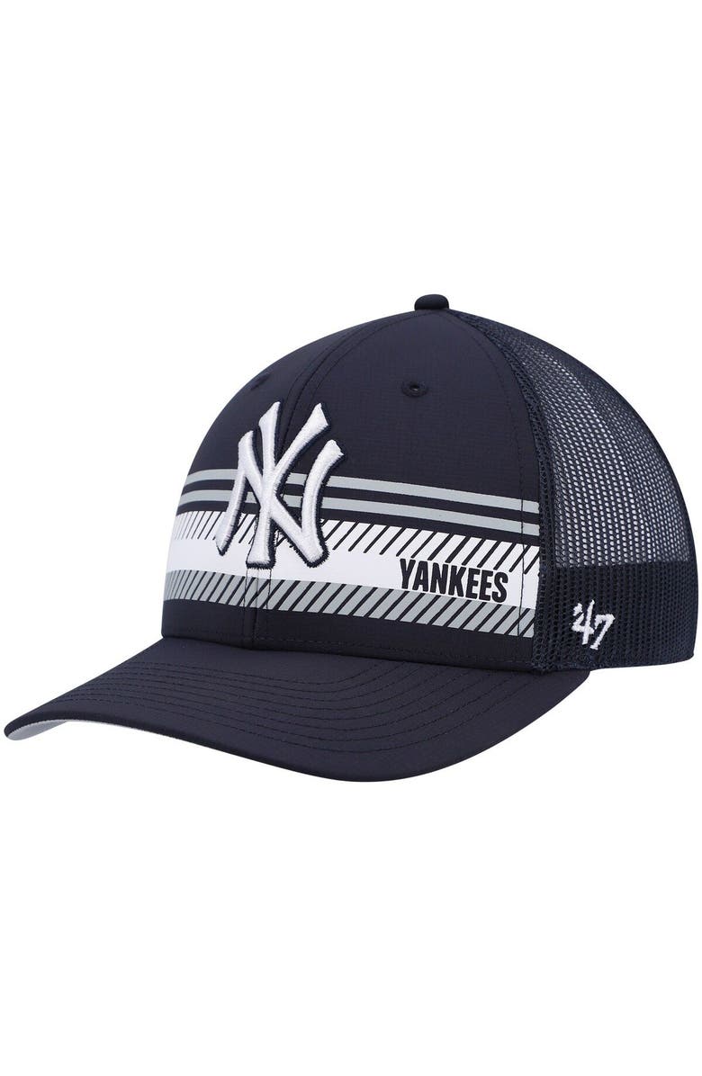 '47 Men's '47 Navy New York Yankees Cumberland Trucker Snapback Hat, Main, color, 