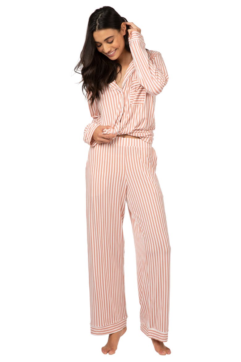 The All Day Lounge Pants, Alternate, color, MINI STRIPE SHELL PINK