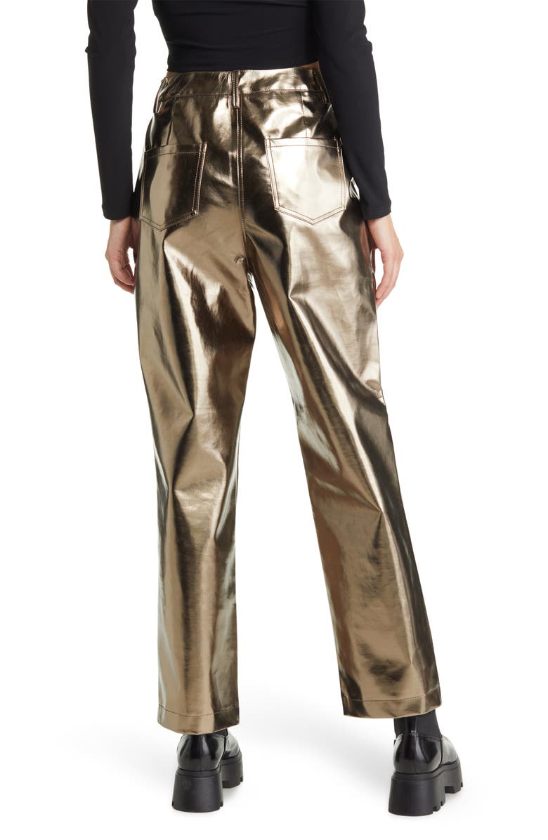 Amy Lynn Shiny Straight Leg Pants, Alternate, color,