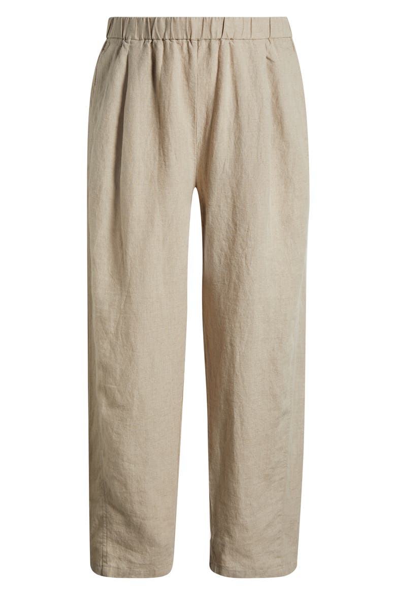 Organic Linen Ankle Lantern Pants, Alternate, color, UNDYED NATURAL