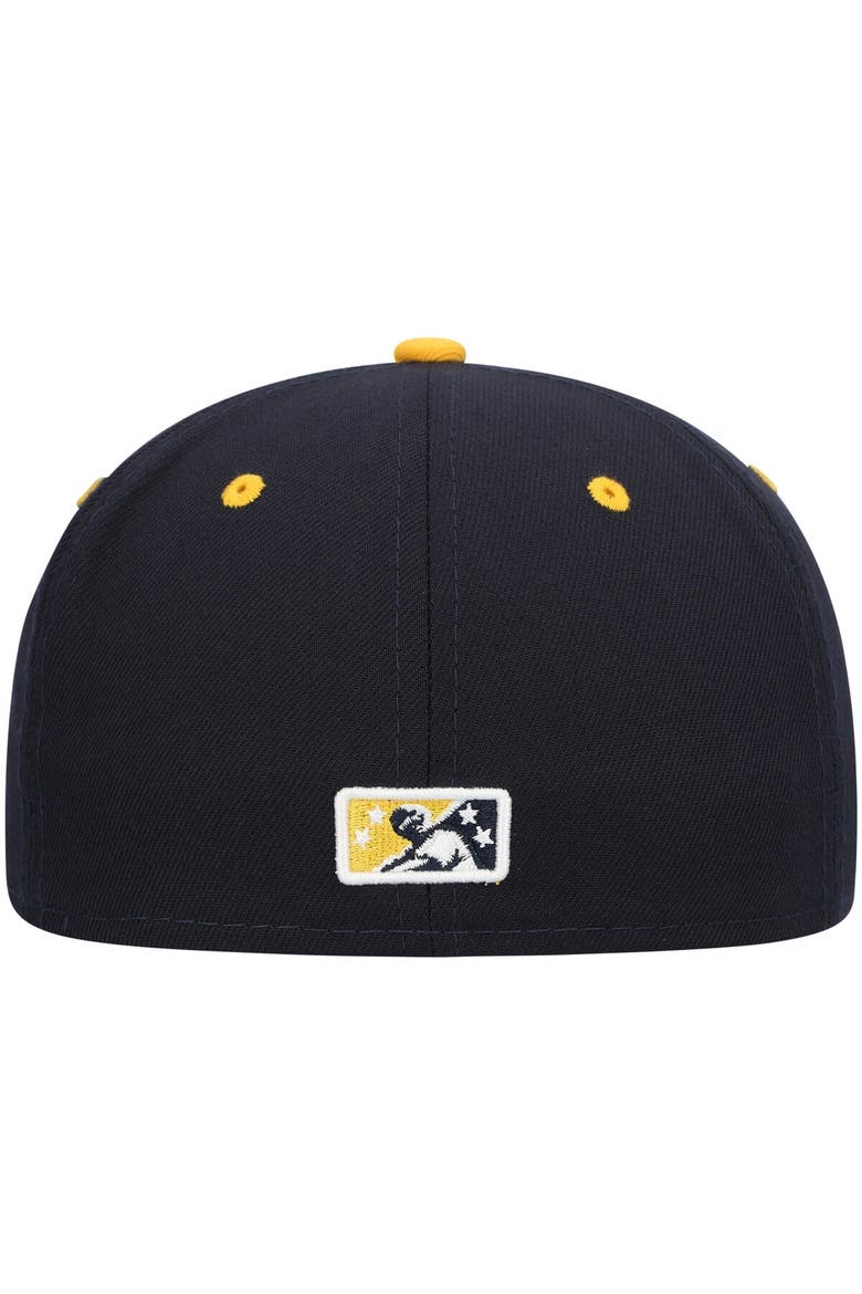Men's New Era Navy Lake County Captains Authentic Collection Team Alternate 59FIFTY Fitted Hat, Alternate, color, Navy