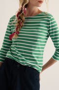Seasalt Cornwall Sailor Stripe Three Quarter Sleeve Organic Cotton T-Shirt