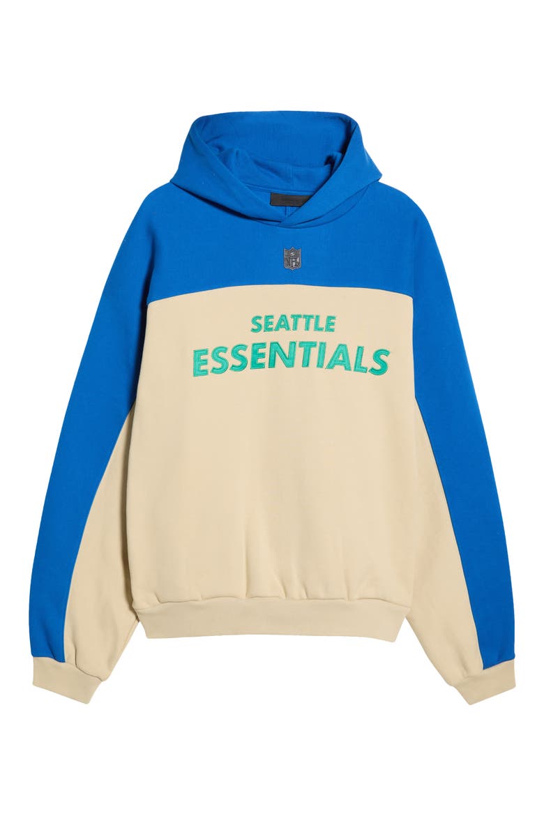 Seattle Seahawks 90s Relaxed Colorblock Hoodie, Main, color, SANDSTONE/ BLUE