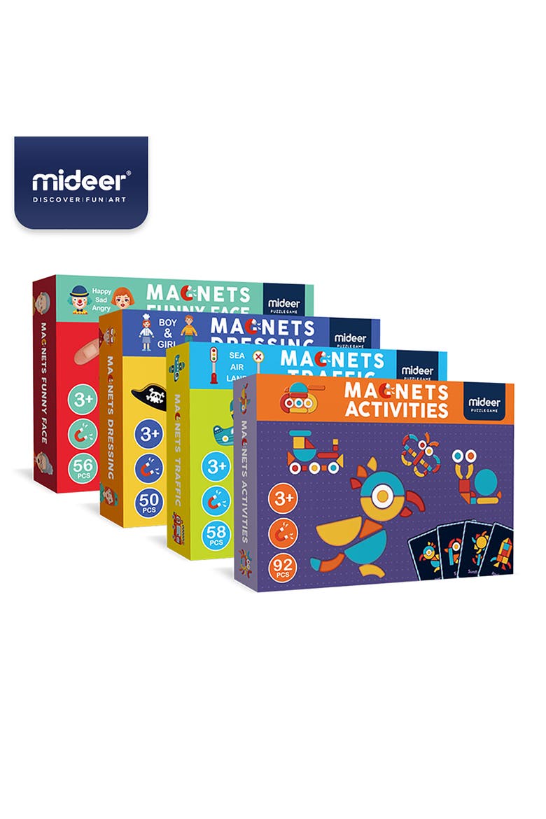 Magnetic Jigsaw Puzzle 92 Piece Imaginative Patterns Puzzle Board with Drawers, Alternate, color, Multicolored